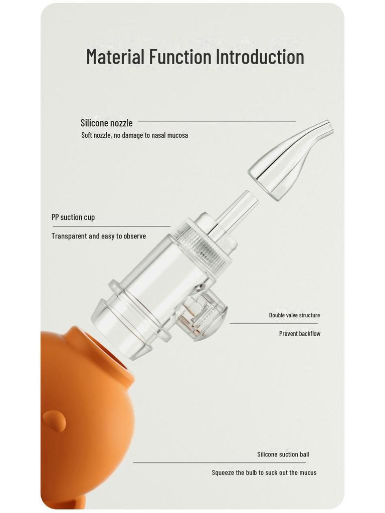 Baby Elephant Nasal Cleaner - Newborn Nose Suction Device for Infant Congestion