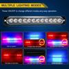 2 peças 19cm luz estroboscópica LED luz LED 18W 12-24V 12LED luz estroboscópica de emergência lâmpada piscante (vermelho azul)