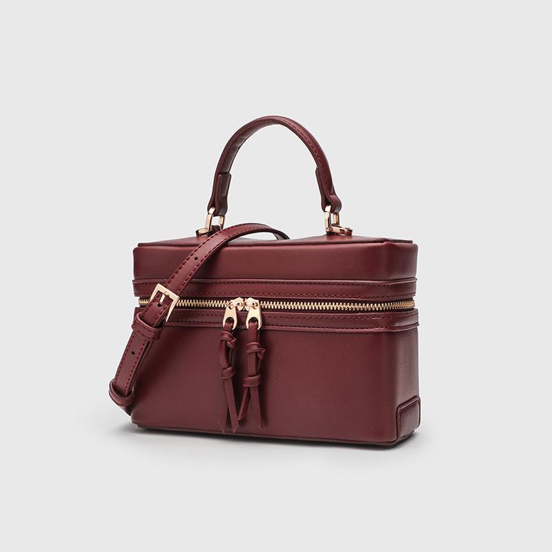 Cross-mirror box bag, small square bag, shoulder messenger women's bag, fashionable versatile handbag, niche