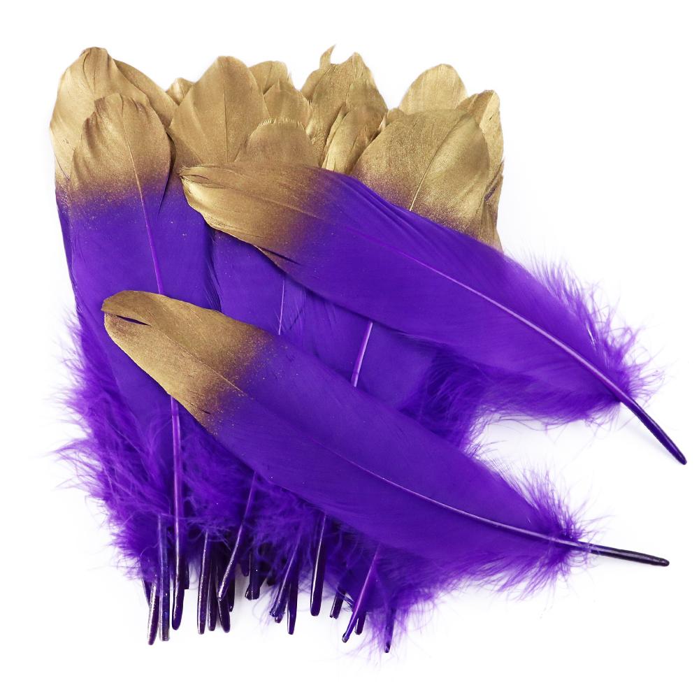 10/50pcs Gold White Goose Feathers Dyed Colorful Natural Gooset Plumes 15-20CM Costume Party Decor Feathers for Craft