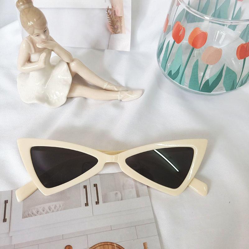 

New Sexy Cat Eye Triangle Sunglasses Retro Female Eyewear Uv400 Sun Glasses Polarized Streetwear Trending Fashion Glasses As shown in the figu