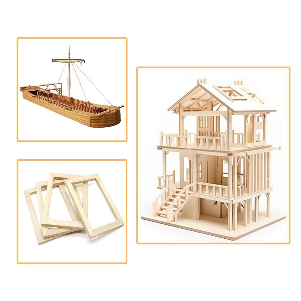 20-50 peças 2/3/5mm Balsa Stick Balsa Madeira Artesanato Quadrado Cudgel Modelo Construção Escultura DIY Artesanato Fazendo Acessórios Stic