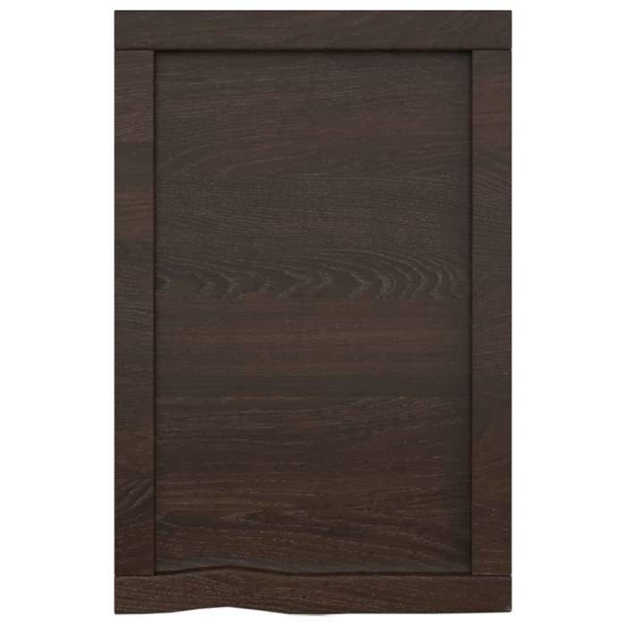 VidaXL Étagère murale gris foncé 40x60x4 cm bois chêne massif traité 363756