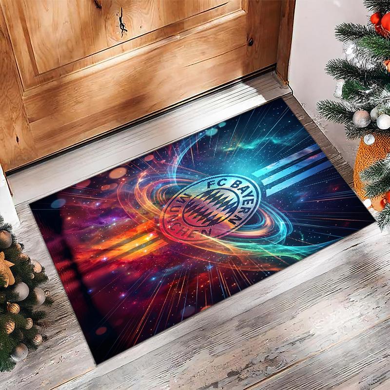 FC Bayern München Bedruckter Flanell Teppich rutschfest weich Polyester Boden Teppich Indoor Dekor Matte für Schlafzimmer Wohnzimmer Sofa Spielzimmer Heimdekoration