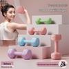 Womens and Teens Fitness Dumbbells - Slimming Kettlebell & Barbell Set for Home