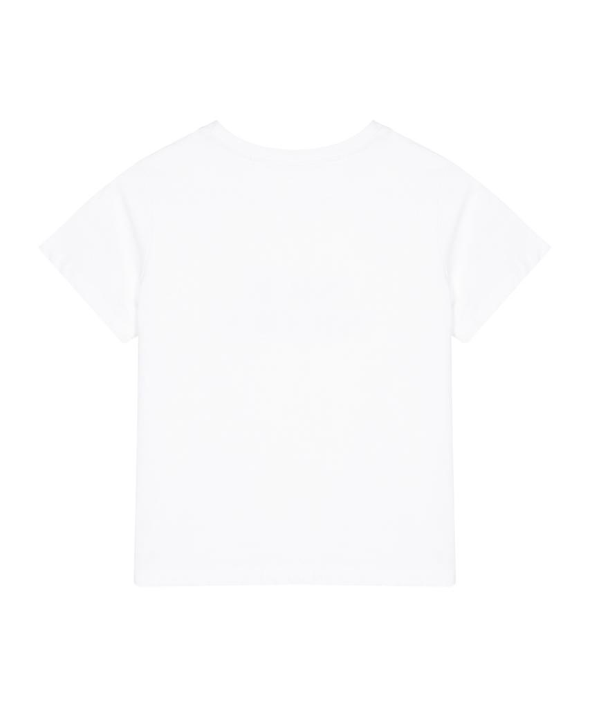 Nigaennikol Nicole Dot Lettering Slim Top_White