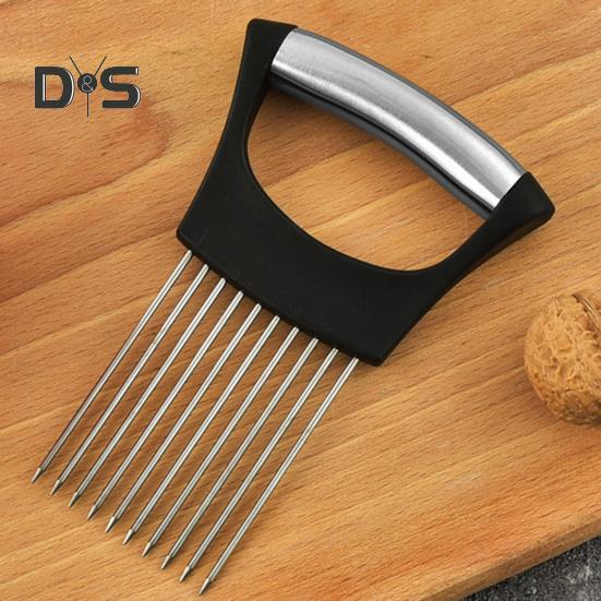 Zwiebelhalter zum Schneiden, Zitronenschneider, Lebensmittelschneider, Assistenzwerkzeug, multifunktionales Küchengerät für Obst, Gemüse und Fleisch