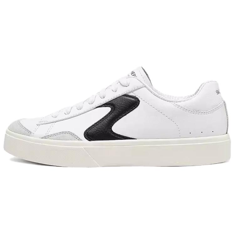 Skechers Court Classics Synthetic Leather Comfortable Versatile Shock Absorbing Lightweight Support Low Top Sneakers Women sneakers 185190-WBK 35