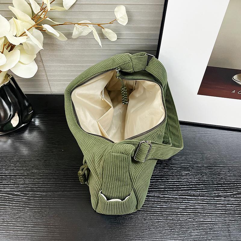 Damen Umhängetasche Große Kapazität Kord Student Schulter Tragetasche