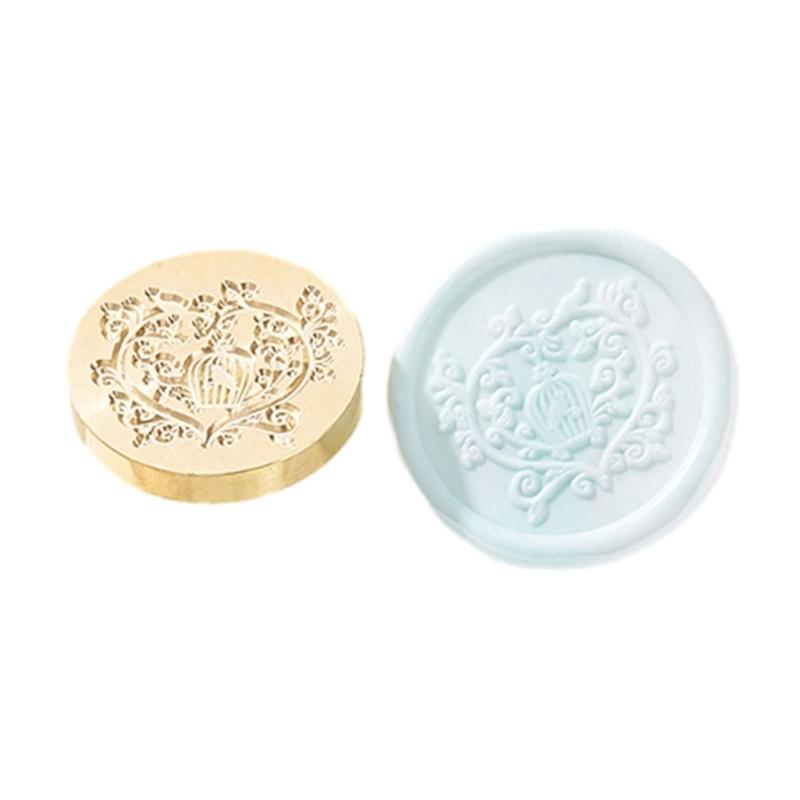 Floral Pattern Wax Seal Stamp Head for Valentine Card Wedding Invitation Envelope, Exquisite Pattern Wax Seal Stamp Head