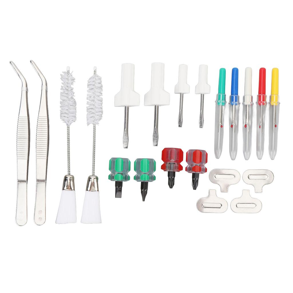21-teiliges Nähmaschinen-Reinigungsset Professionelle Nähmaschinen-Reparaturwerkzeuge mit Pinzette Schraubendreher und Nahttrennern