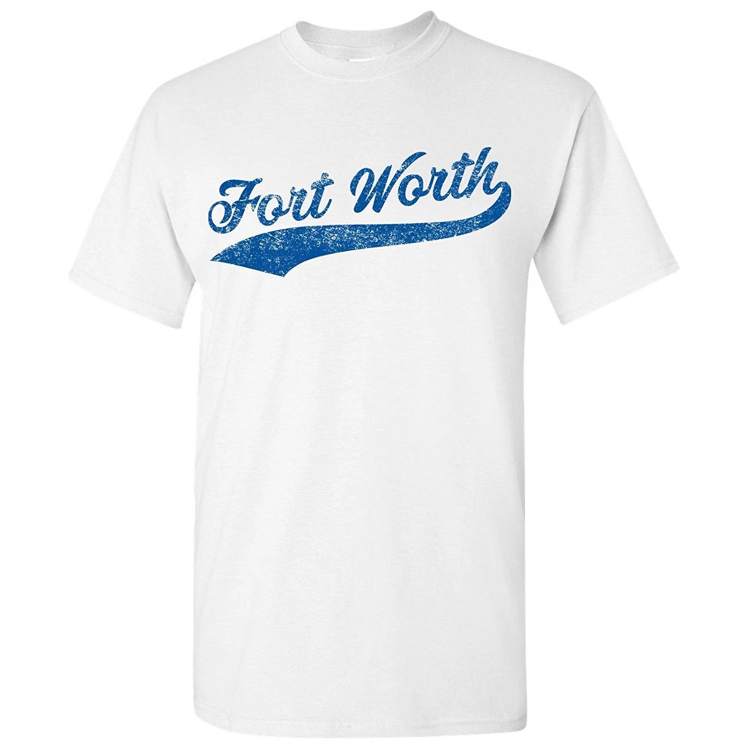 Fort Worth City Baseball Script - Home Run Men s T-Shirt - White S