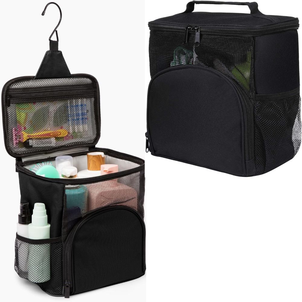 Quick Dry Shower Bag Portable Toiletry Case Lightweight Foldable Mesh Tote  Bathroom