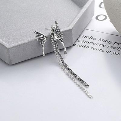 Hochwertige 925 Sterling Silber Ohrringe Romance Zweifarbig Engel e028 Einzigartig (Wfgjeqb)