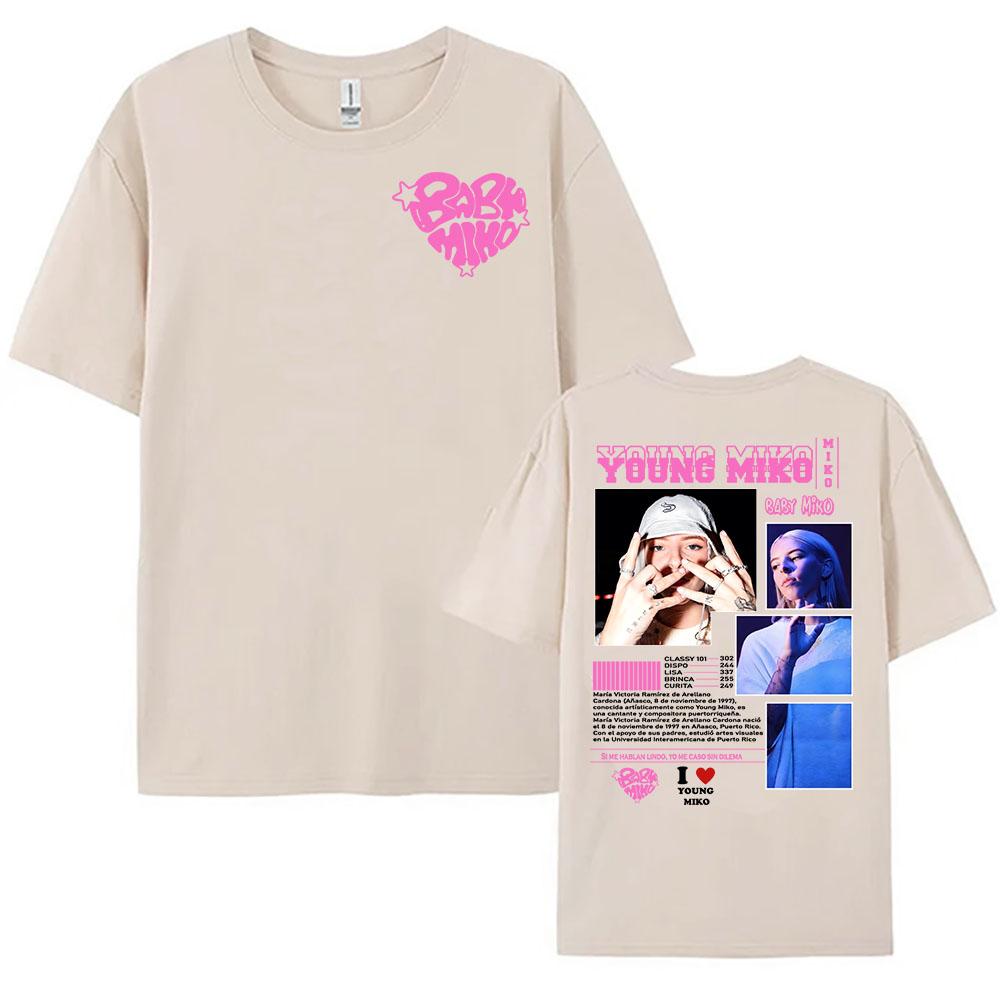 WASSUP Single NEW Tshirt Young Miko Singer Printing Tshirts Cotton Round Neck Female T Shirt Casual Women Unisex Clothing Tee