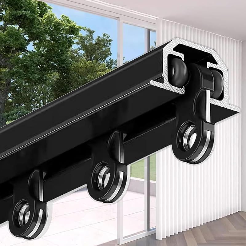 Hidden Ceiling Curtain Track, Ecessed Invisible Curtain Track, Ceiling Mount Aluminum Alloy Nano Silence Track for Living Room Bedroom Windows/Room