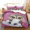 Kawaii Cartoon Owl Duvet Cover Set Full Queen King Size Owl Bedding Set for Girls Boys Brown Owl Cartoon Animal Comforter Cover