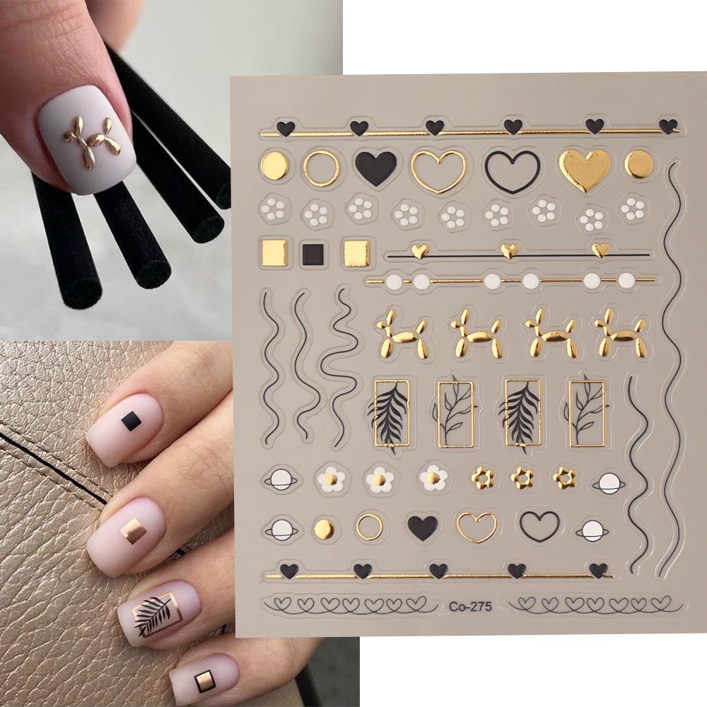 3D-Nagelaufkleber mit Seestern & Goldfischen für Nägel, Handyhüllen, iPads und Planer