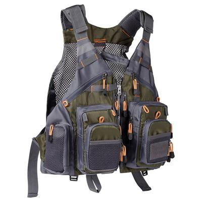 Atmungsaktive Angelweste Outdoor-Sport Bergsteigen Wandern Radfahren Verstellbar Fliegenfischer-Schwimmweste Angelzubehör
