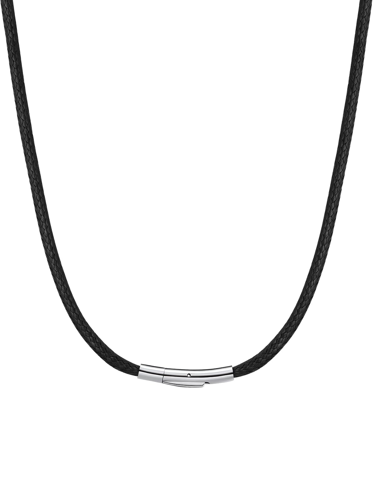 

Шнурок для ожерелья Кожаное ожерелье Кожаный шнурок Цепочка только Чокер Черный вощеный шнур Нержавеющая сталь Кожа Гипоаллергенный Водонепроницаемый Потостойкий Подвеска чёрный