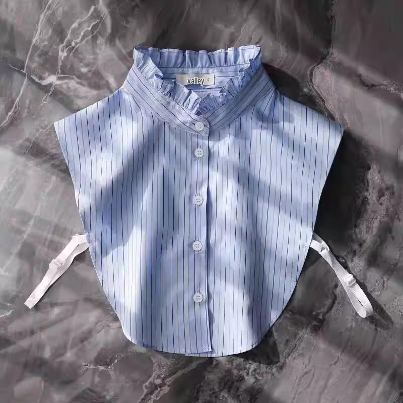 Wszechstronny Koronkowy Kołnierzyk dla Dziewczynek w Paski - Idealny na Jesień/Zimę