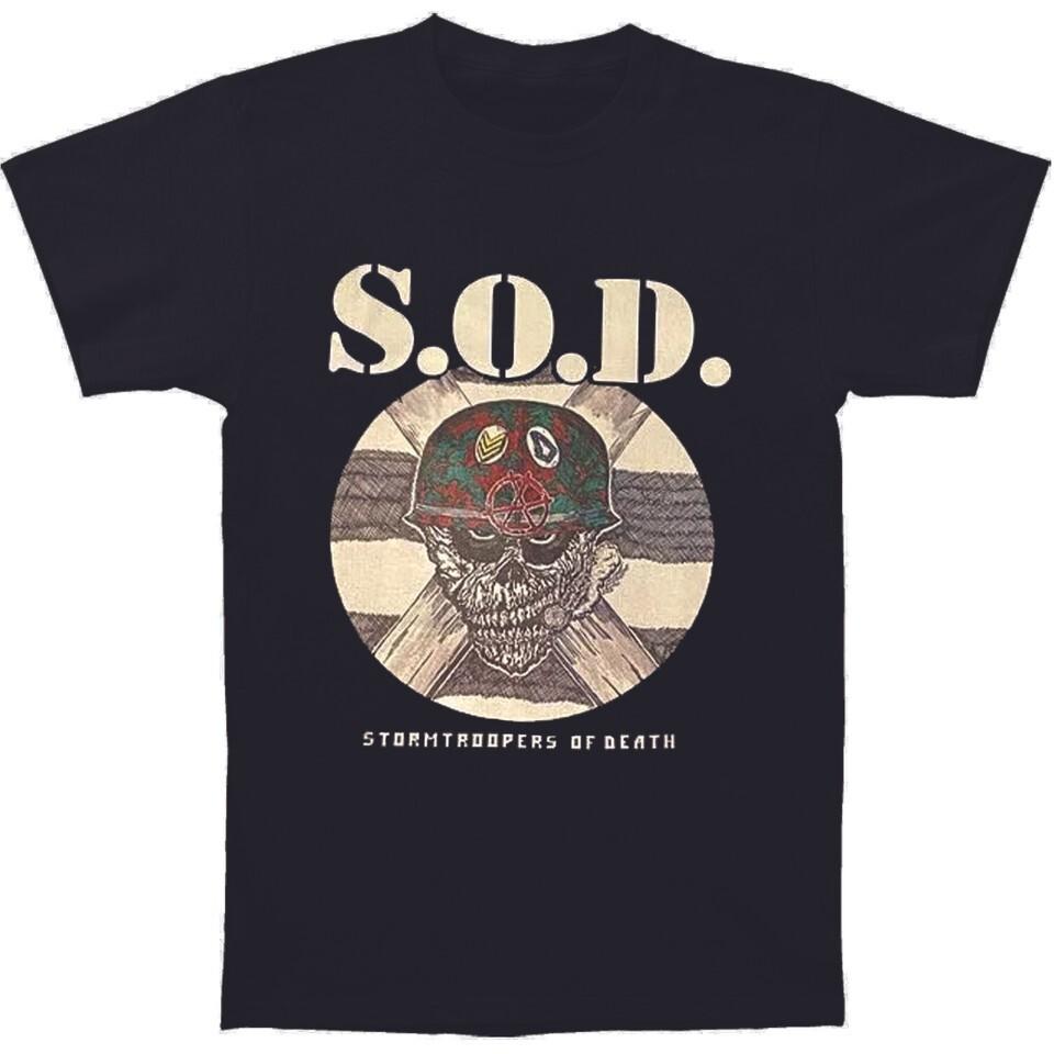 S.O.D. - Stormtroopers Of Death Band Cotton Black Unisex Shirt S разноцветный