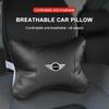 Car Seat Headrest Auto Logo Neck Pillow Car Accessories For Mini Cooper One S Clubman R50 R53 R56 R60 F55 F56 R57 R58 R59