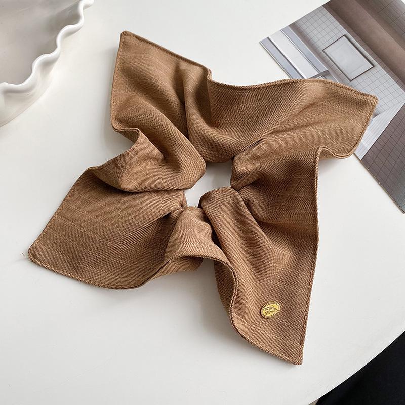 

Корейские модные аксессуары для волос: Высокая текстура квадратный шарф-резинка для волос для низких хвостиков