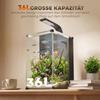 Aquarium Complete Set 36L Nano Aquarium with LED Lighting Filter System Pump Circulation 30 x 30 x 45.5 cm Black