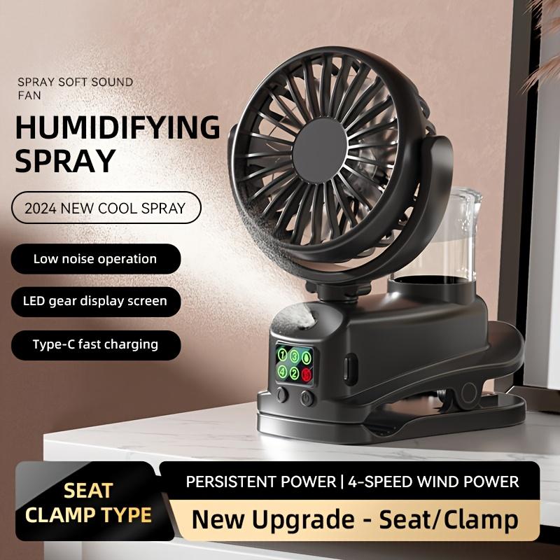 2 in 1 Fan Humidifier Spray Mist Fan USB Rechargeable Portable Desktop Fans Air Conditioner Mist Sprayer Mini Steamer Spray Fans