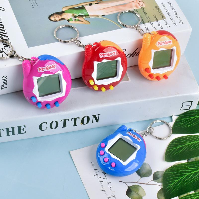 Mini Pet UV Virtual Electronic Game Console Keychain - Retro Nurturing Toy for Kids