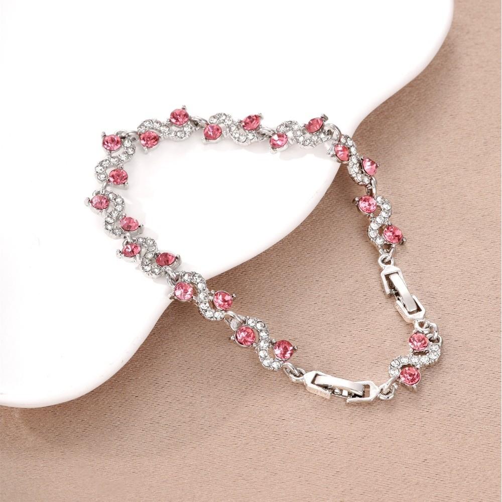 Sparkling Stones Women Bracelet Shining Zircon Bracelet Rhinestone Bracelet  Wedding Jewelry