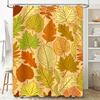 FALL LEAVES SHOWER CURTAIN 3D Printed Fabric Shower Curtain for Bathroom Decor in Green Yellow Orange Brown Red Leaf Pattern Siz