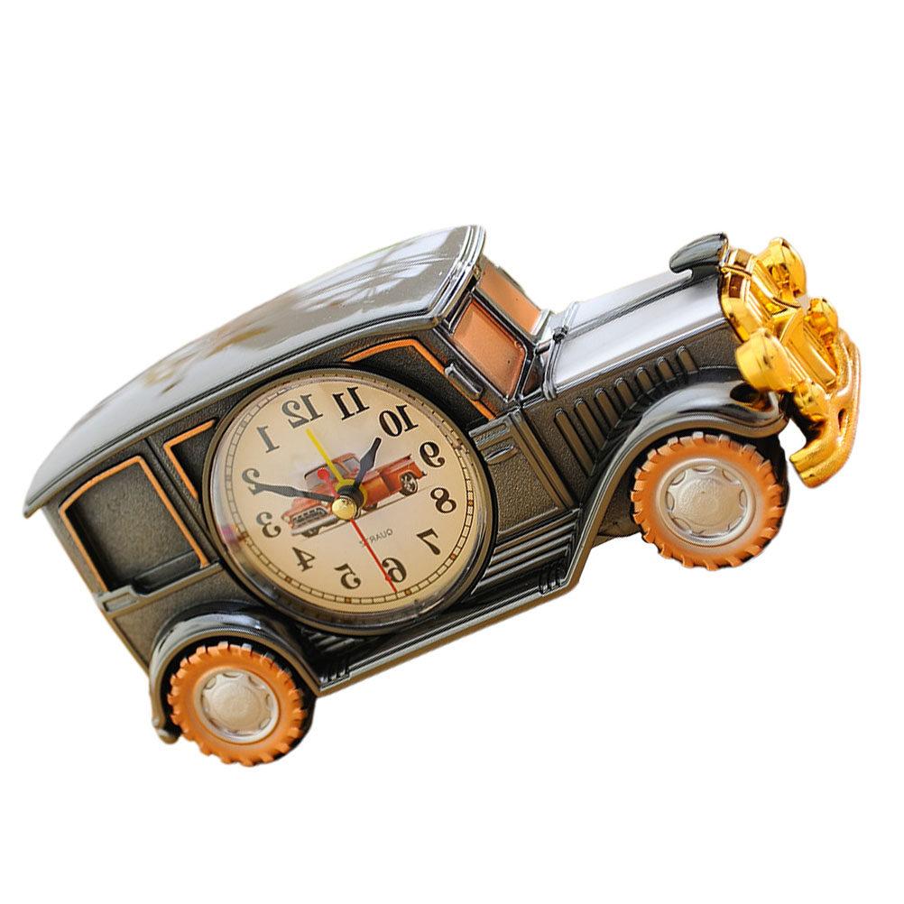 1Pcs Classic Car Alarm Clock Premium Desktop Bedside Clock Vintage Design Silent Table Decoration for Home Office