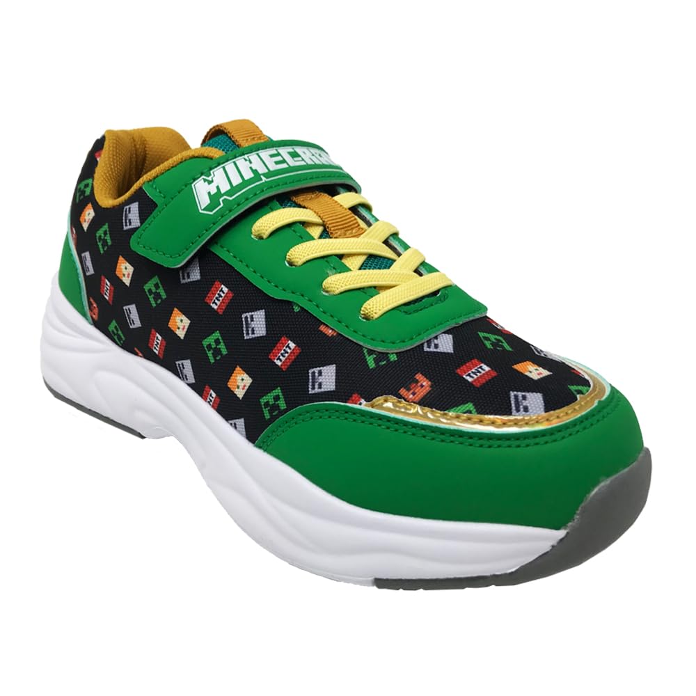 

Детские кроссовки Minecraft с принтом Creeper, Skeleton, TNT, Steve, Alex по всей поверхности (Зеленый, Размер 22.0 см) 1X3M48H
