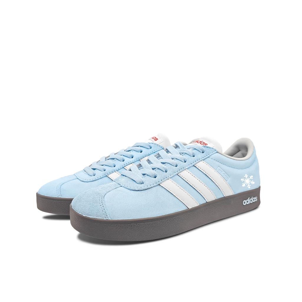 Adidas VL COURT 2.0 Cushioning Abrasion Resistant Cushioning, Wear Resistant Low top Skateboard Shoes Unisex Blue White HQ1802(Team239-)