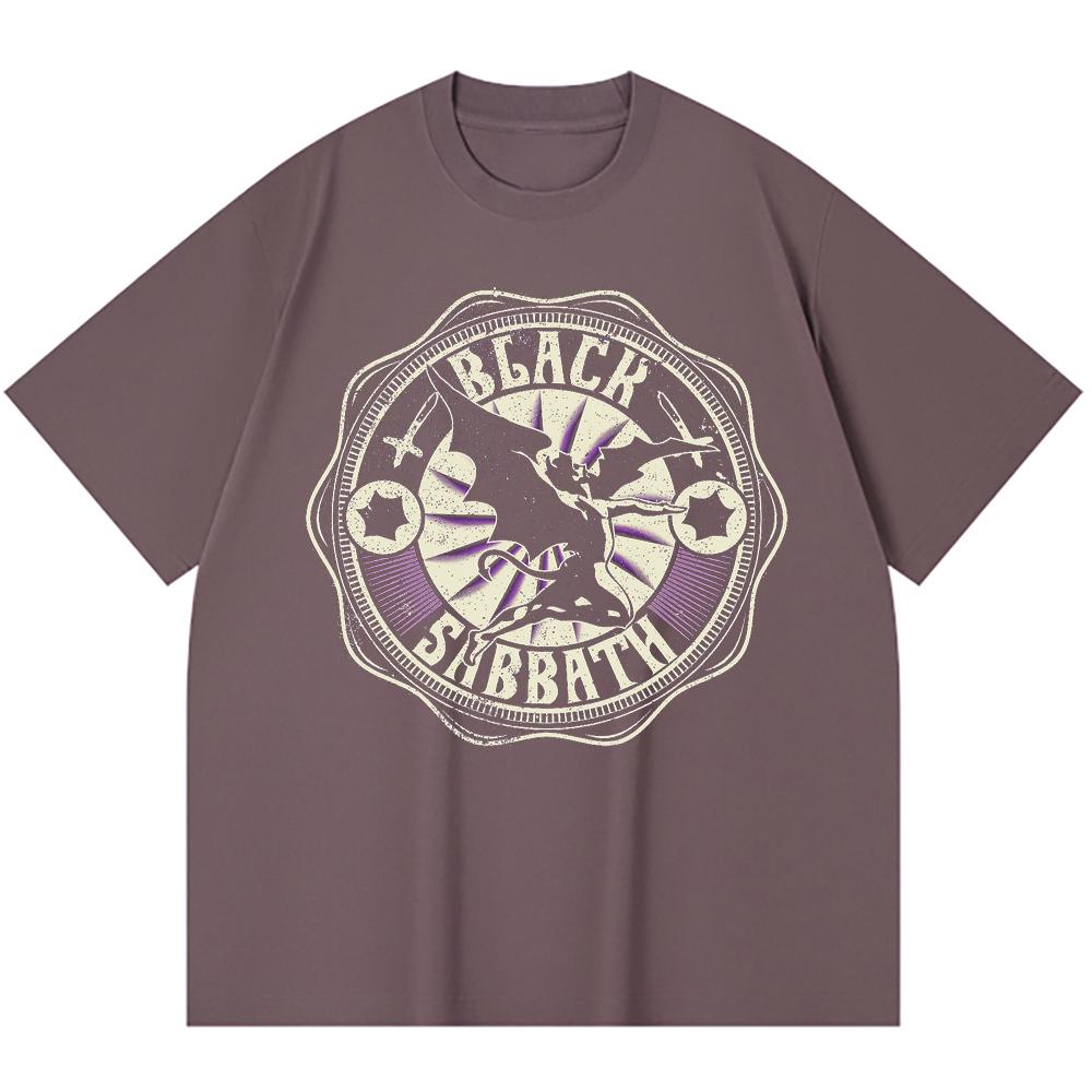 230 Gsm 100% Cotton Heavy Metal T-Shirt  Rock Band Popular Music Print Unisex Heavy Cotton T Shirt