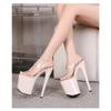 Eilyken Fashion PVC Transparent Platform Sexy Stiletto High Heels Slippers Women Shoe Street Style Nightclub Banquet Slide Pumps