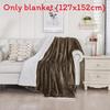 Plush Thick Polyester Fleece Blanket With Double Layer Warmth For Home Sleep Use