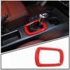 Red ABS Interior Gear Shift Frame Cover Trim For Toyota Hilux 2015-