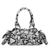 2025 New Hot Sale Snake Pattern PU Shoulder Bags Hasp & Zipper Stylish Design Punk Hot Girl Style Handbags for Women Fashionable