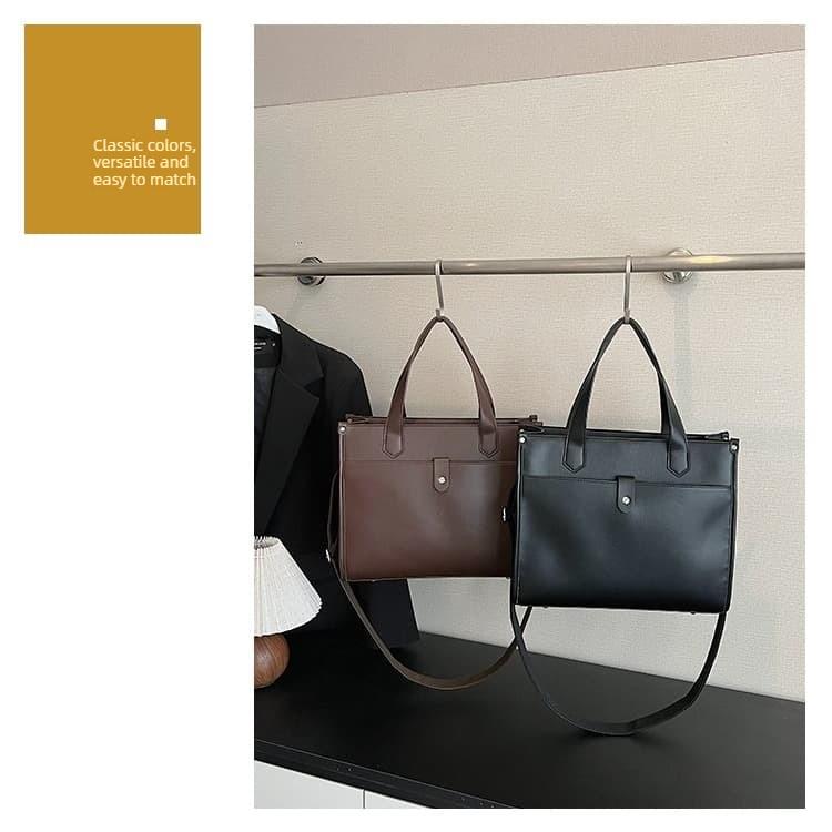 Vintage große Leder-Tragetasche Damen-Handtasche