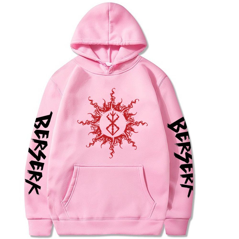 

Berserk Logo Hoodie Men s and Women s Harajuku Pullover Street Wear Unisex Tops Oversize Autumn Winter Sweater 3XL