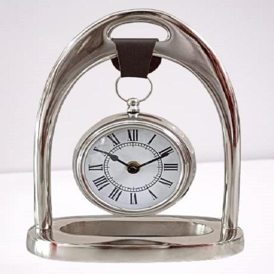 Warcraft Nautical Table Clock Antique Style Brass Finish 8 Inch Dial 3 Inch