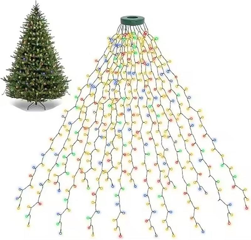 Led Christmas Tree Lights New Year's Garland String for Patio Garden 1.5M/2M/3M Waterfall Light Christmas Decoration 2025
