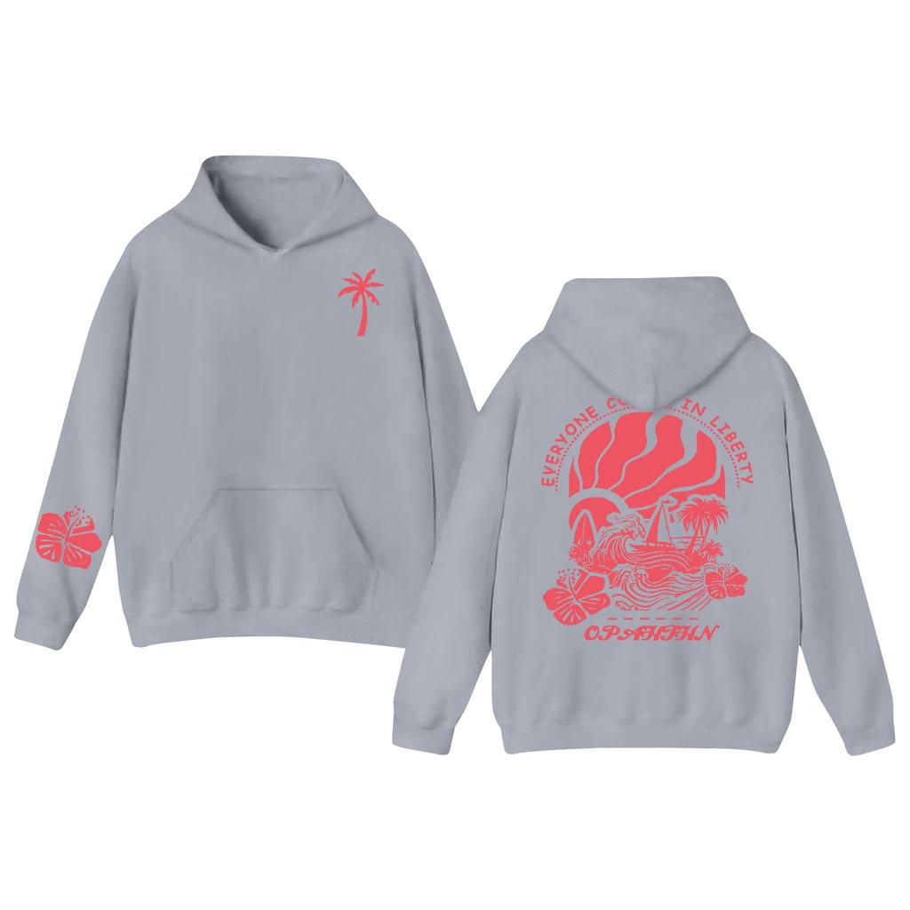 Children's Hooded Gradient Print Long-sleeved Sweatshirt Loose-fitting Women's Sweatshirts Sweatshirts