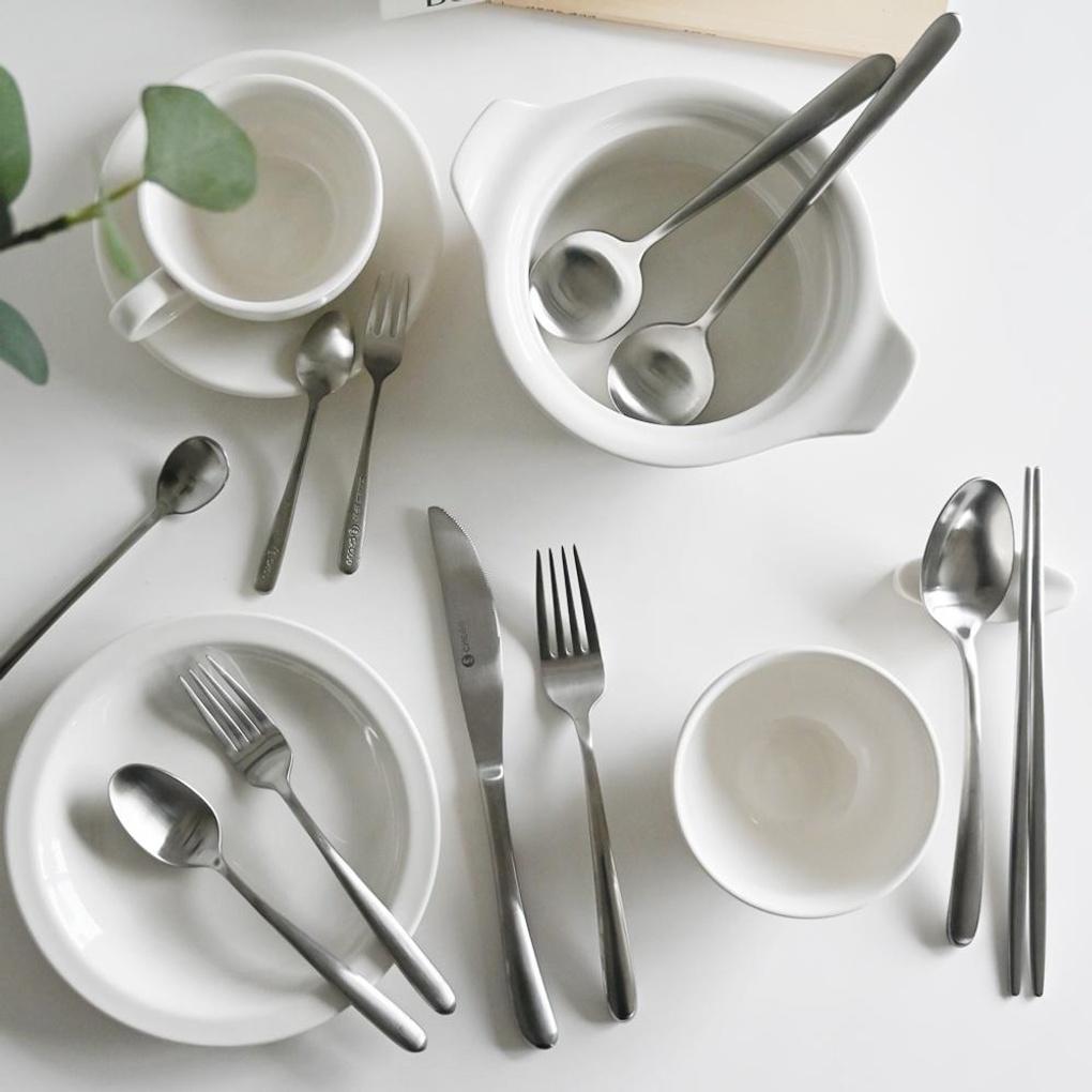 Check rounded stainless steel vintage cutlery flower spoon large