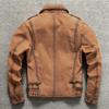 Top Layer Calf Leather Genuine Leather Jacket Retro Old Flight Suit Uncoated