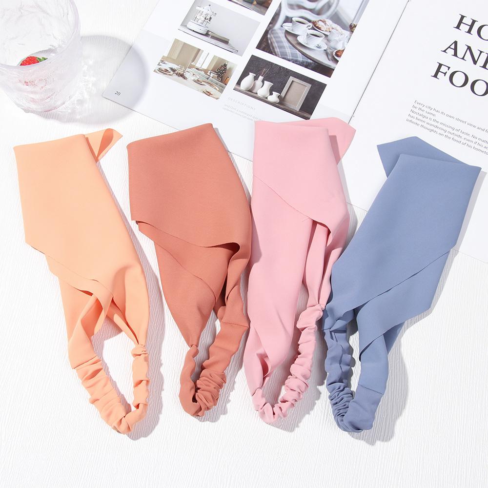 Cute Headband Solid Color Headband Turban Headwrap Hair Bands Triangle Hair Scarf