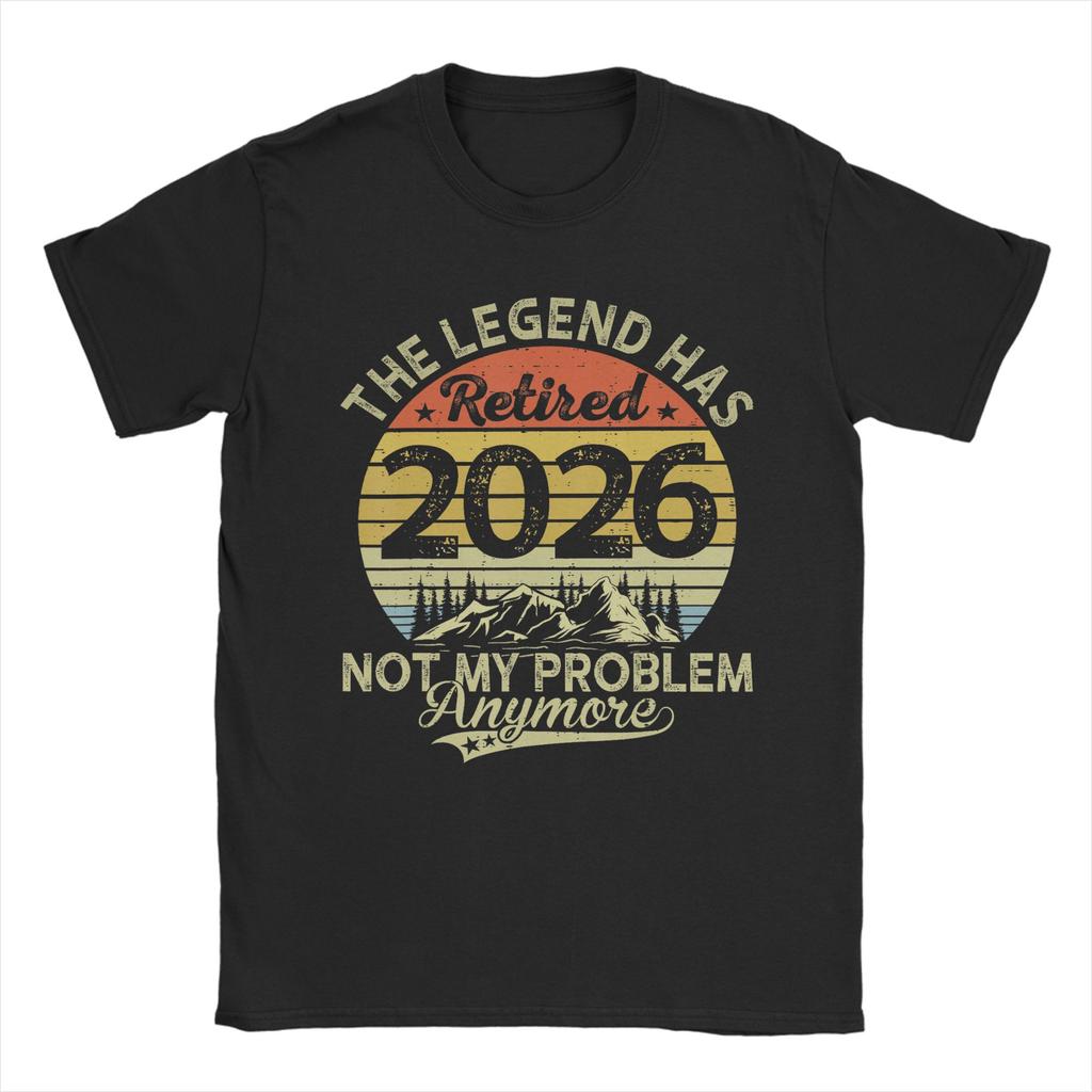 Leisure Retired  Not My Problem Anymore American Flag TShirt for Unisex O Neck Cotton T Shirt  Short Sleeve Tees XL Clothes